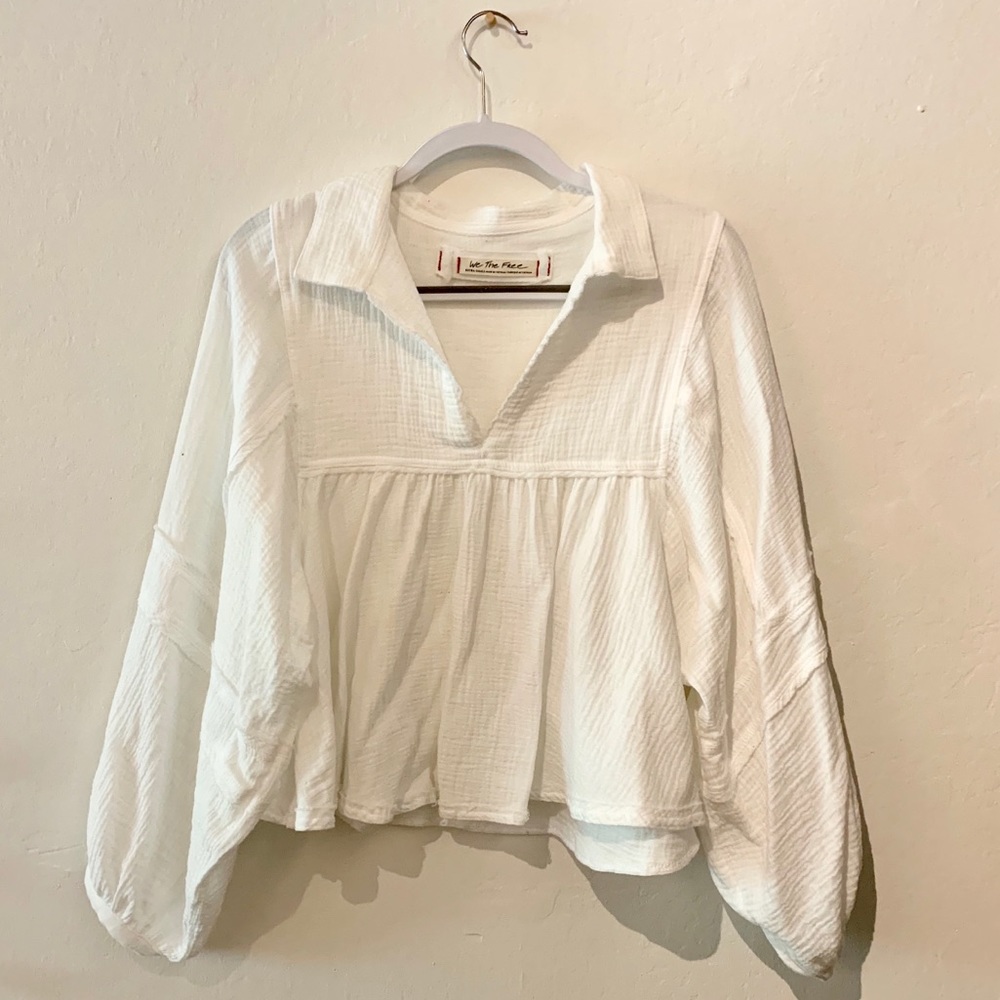Free People White Blouse